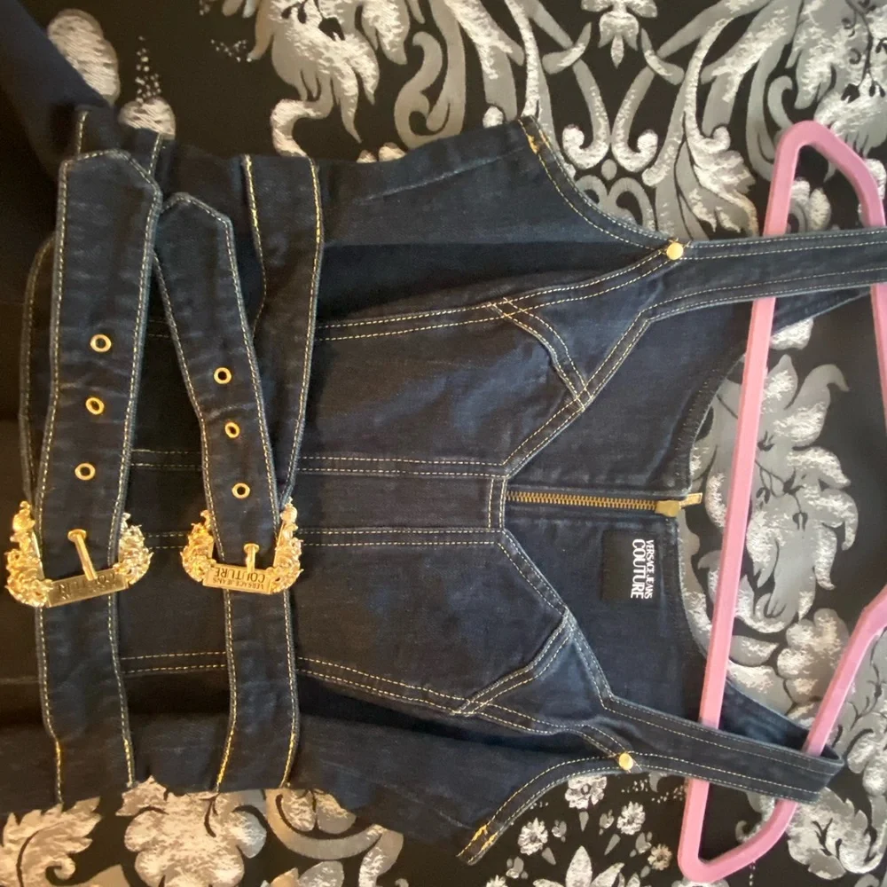 Authentic Versace Couture jean dress, size 4-6 US - Picture 6 of 16